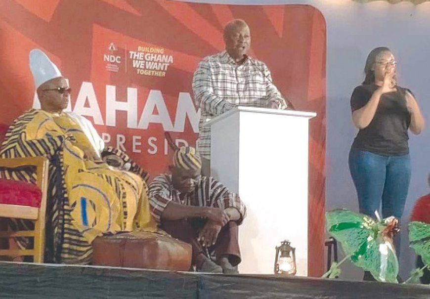 We left behind a stabilised economy — John Mahama