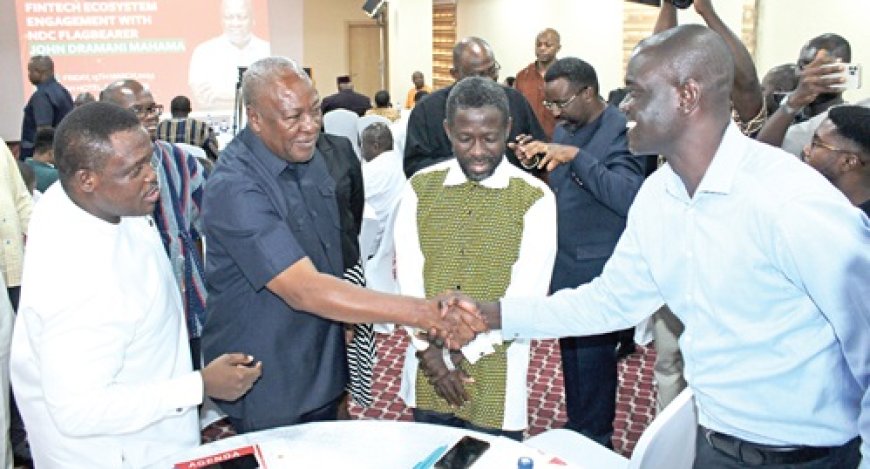 John Mahama Pledges $50 Million Fintech Growth Fund for Ghana's Development