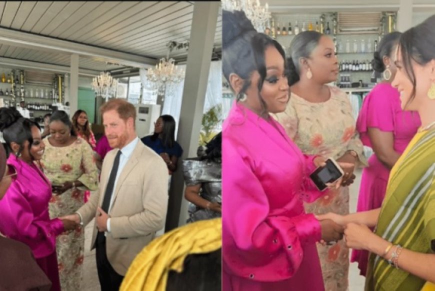 Ghanaian Star Jackie Appiah Rubs Shoulders with Royalty During Prince Harry and Meghan Markle's Nigeria Visit