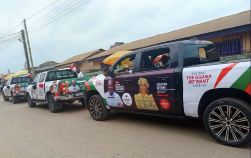 Joana Gyan Donates Vehicles to NDC Campaign